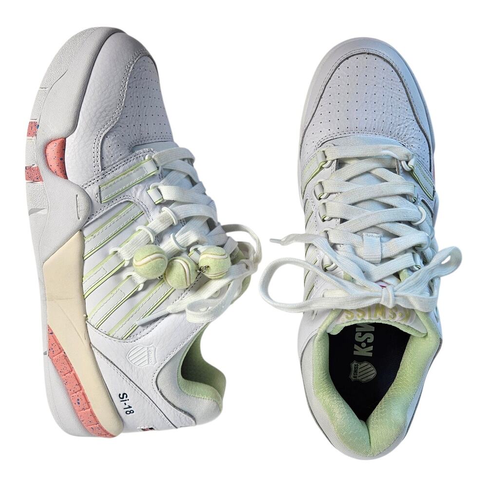 K-SWISS Si-18 x Brocky Marciano Men's 8.5 Shoes Sneakers White Cinch System NEW